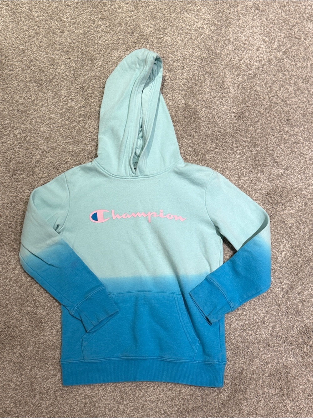 Champion Girls' Ombre Hoodie Sweatshirt - Mint to Teal